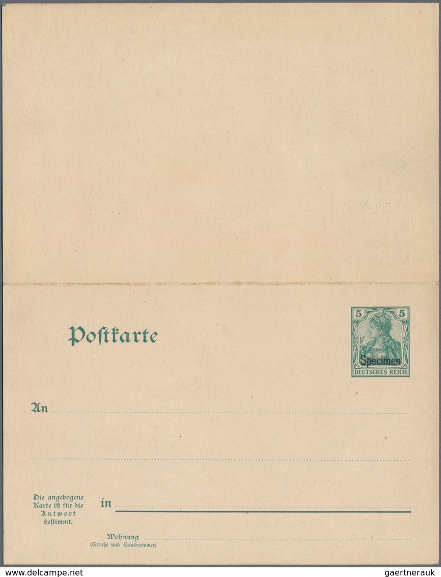 Deutsches Reich - Ganzsachen: 1902, Ungebrauchte Ganzsachenkarte Mit Anhängendem Antwortteil 5 Pfenn - Other & Unclassified