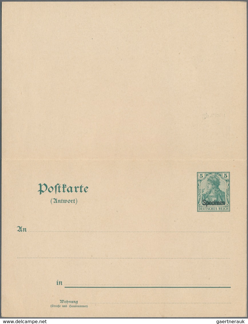 Deutsches Reich - Ganzsachen: 1902, Ungebrauchte Ganzsachenkarte Mit Anhängendem Antwortteil 5 Pfenn - Other & Unclassified