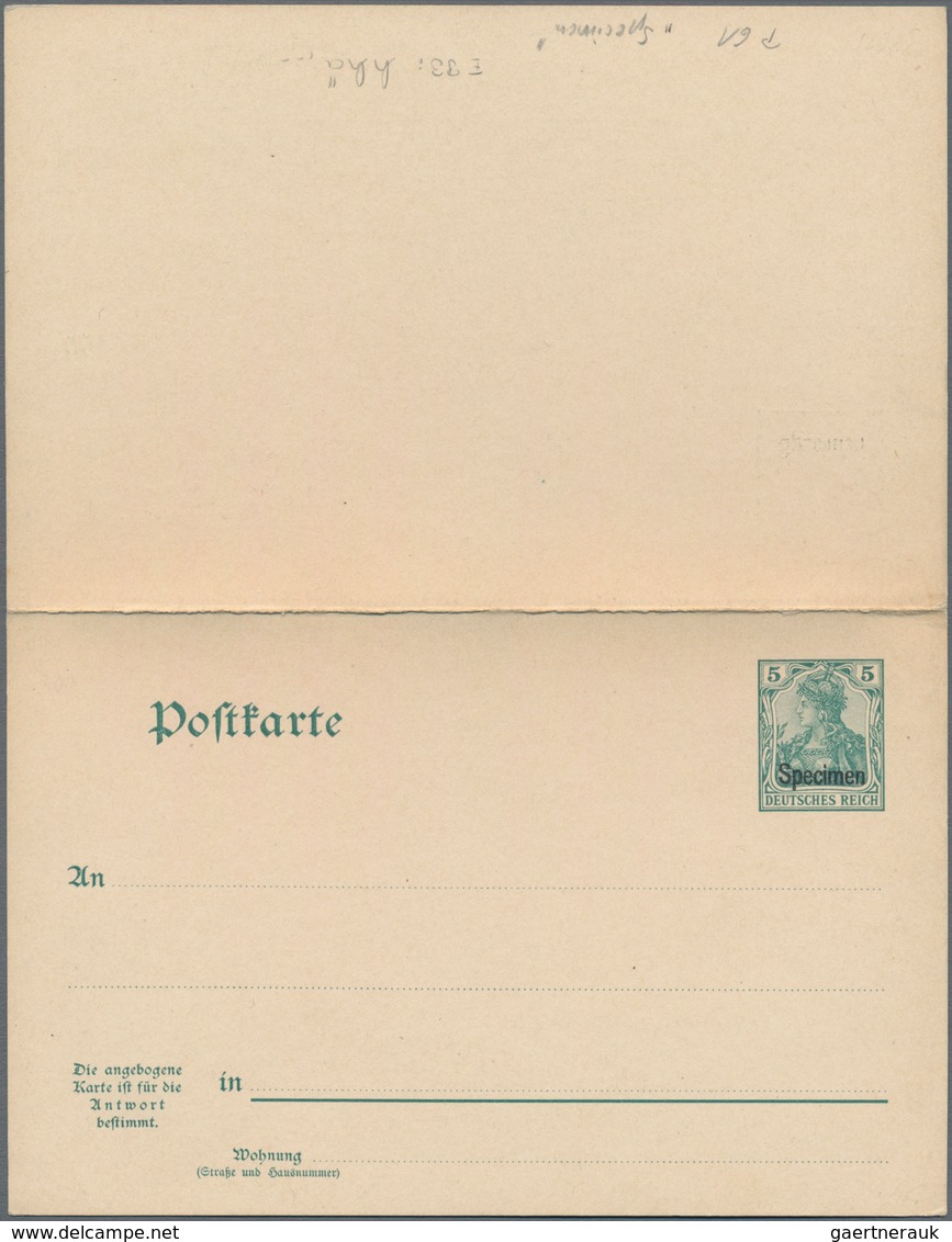 Deutsches Reich - Ganzsachen: 1902, Ungebrauchte Ganzsachenpostkarte Mit Bezahlter Antwort Wst. Germ - Other & Unclassified