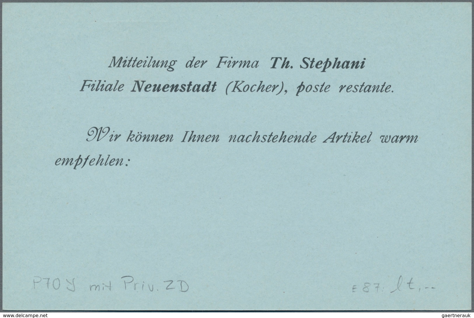 Deutsches Reich - Ganzsachen: 1906, Ungebrauchte Ganzsachenpostkarte Wst. Germania 3 (Pf) Braun Nebe - Andere & Zonder Classificatie