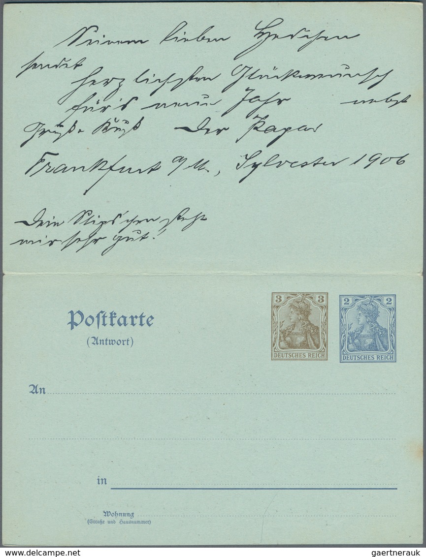 Deutsches Reich - Ganzsachen: 1906, Bedarfs- Und Portogerecht Gebrauchte Ganzsachenpostkarte Mit Bez - Sonstige & Ohne Zuordnung