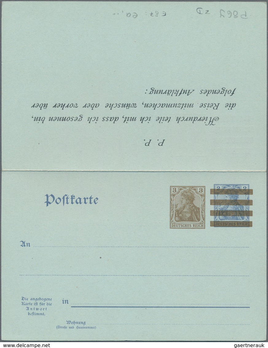 Deutsches Reich - Ganzsachen: 1908, Ungebrauchte Ganzsachenpostkarte Mit Bezahlter Antwort Wst. Germ - Other & Unclassified