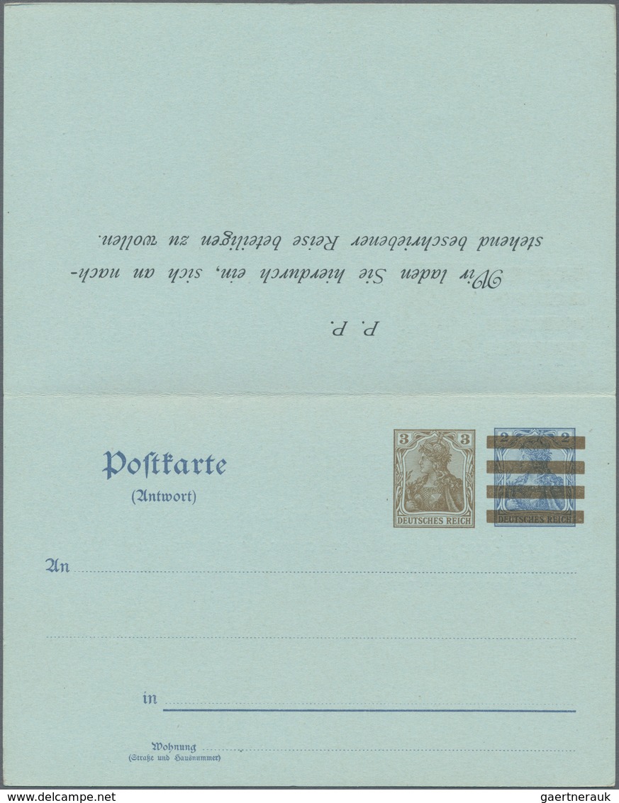 Deutsches Reich - Ganzsachen: 1908, Ungebrauchte Ganzsachenpostkarte Mit Bezahlter Antwort Wst. Germ - Sonstige & Ohne Zuordnung