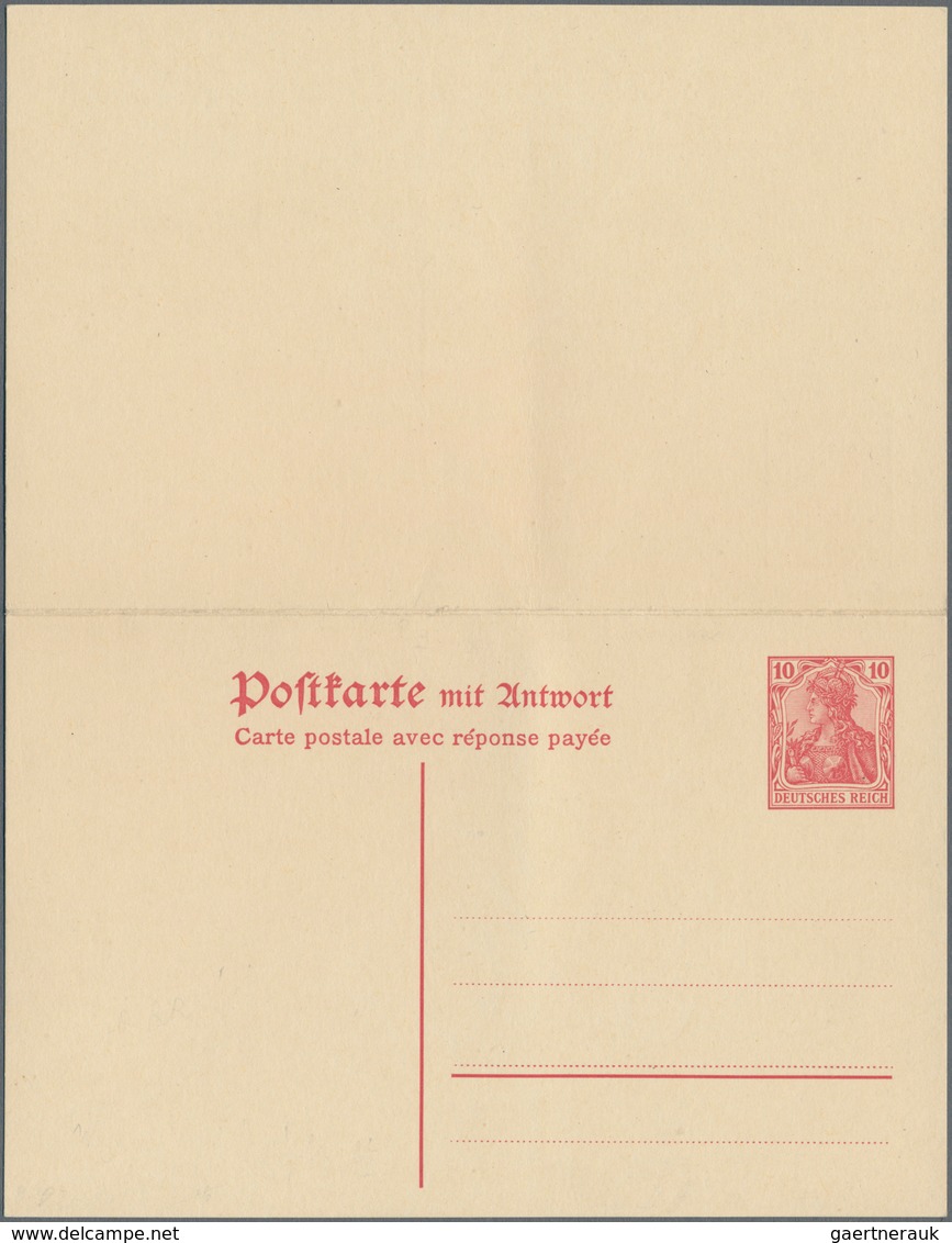 Deutsches Reich - Ganzsachen: 1910, Ungebrauchte Ganzsachenkarte Germania 10 Pfennig Rot Mit Anhänge - Sonstige & Ohne Zuordnung