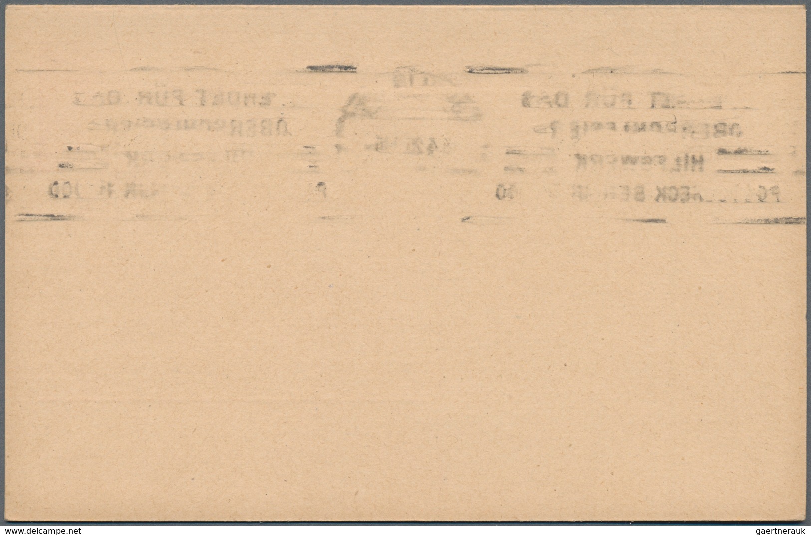 Deutsches Reich - Ganzsachen: 1920. Doppelkarte 10+10 Pf Karminrot Germania. Mit Interessantem Band- - Other & Unclassified