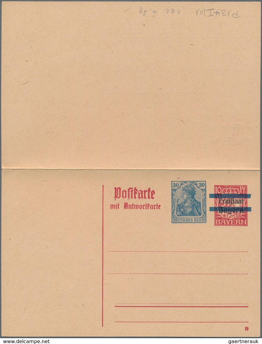 Deutsches Reich - Ganzsachen: 1919, Ungebrauchte Ganzsachenpostkarte Mit Bezahlter Antwort Wst. Germ - Sonstige & Ohne Zuordnung