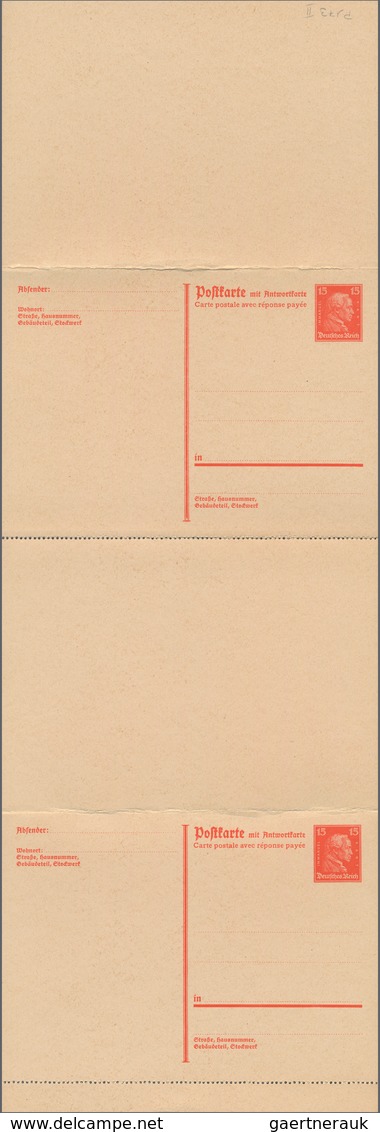 Deutsches Reich - Ganzsachen: 1926, Ungebrauchtes, Zusammenhängendes Und Gezähntes Ganzsachenkartenp - Other & Unclassified