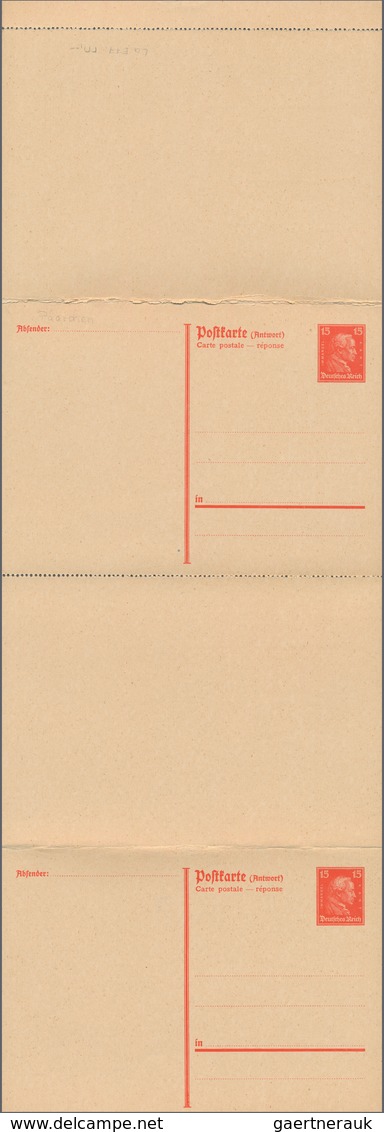 Deutsches Reich - Ganzsachen: 1926, Ungebrauchtes, Zusammenhängendes Und Gezähntes Ganzsachenkartenp - Sonstige & Ohne Zuordnung