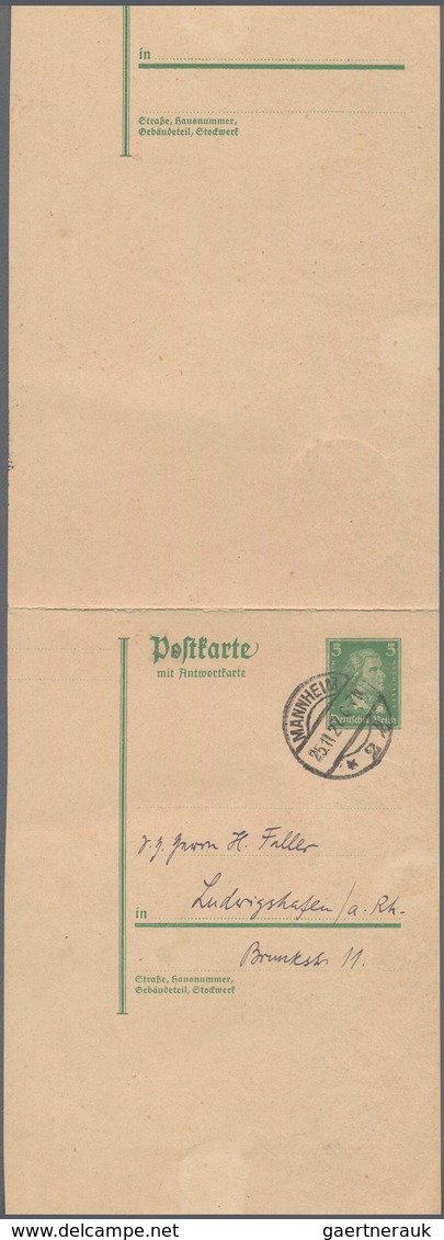 Deutsches Reich - Ganzsachen: 1927, Völlig Verschnittene Und Dennoch Bedarfs- Und Portogerecht Verwe - Sonstige & Ohne Zuordnung