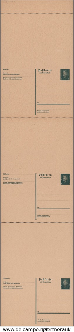Deutsches Reich - Ganzsachen: 1931, Drei Ungebrauchte, Ungefaltete, Gezähnte Und Zusammenhängende (i - Other & Unclassified