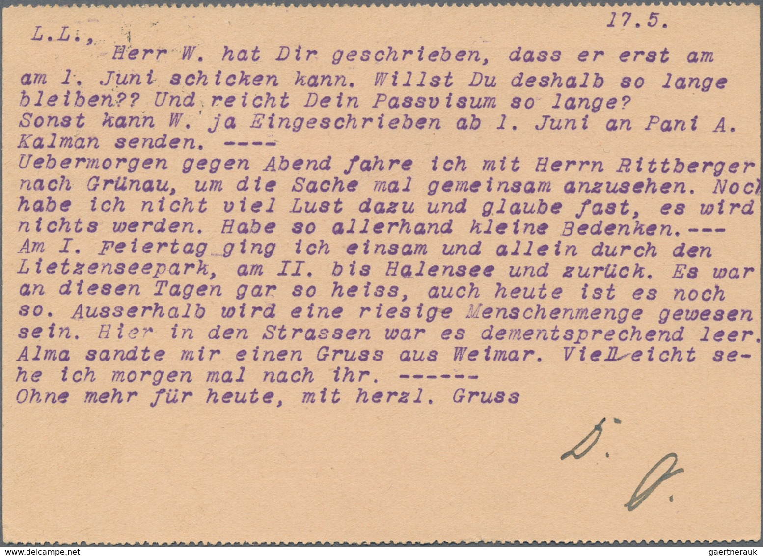 Deutsches Reich - Ganzsachen: 1932. Postkarte 15 Pf Karmin Reichspräsidenten, Karte Oben Und Unten G - Sonstige & Ohne Zuordnung