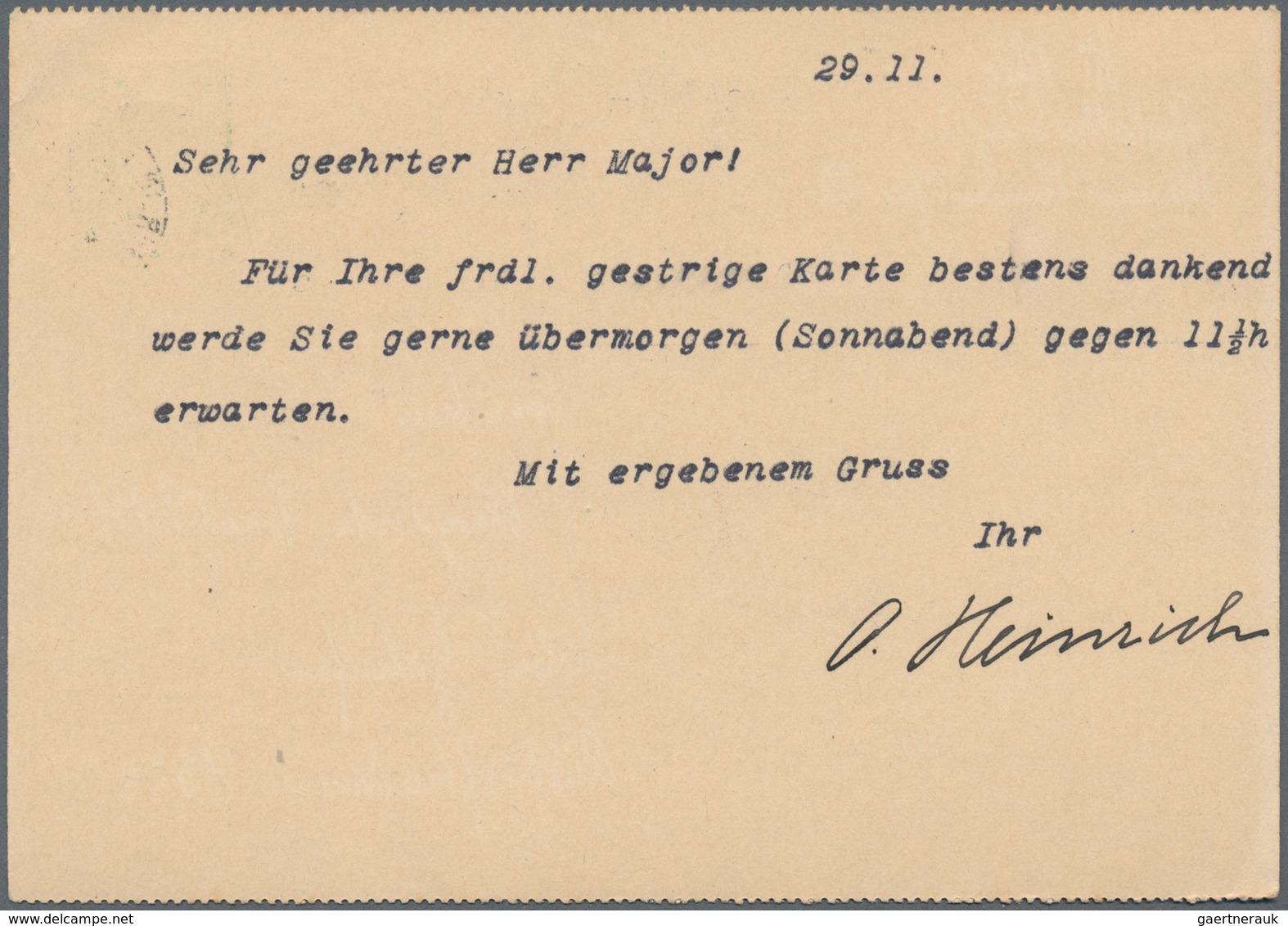 Deutsches Reich - Ganzsachen: 1934. Postkarte 5 Pf Hellgrün Hindenburg, Unten Und Oben Gezähnt. Beda - Other & Unclassified