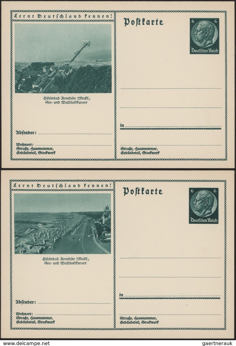 Deutsches Reich - Ganzsachen: 1934, Komplette Serie Von 9 Ungebrauchten Ganzsachenbildpostkarten Wst - Other & Unclassified