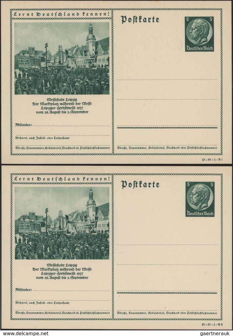 Deutsches Reich - Ganzsachen: 1934, Komplette Serie Von 9 Ungebrauchten Ganzsachenbildpostkarten Für - Sonstige & Ohne Zuordnung