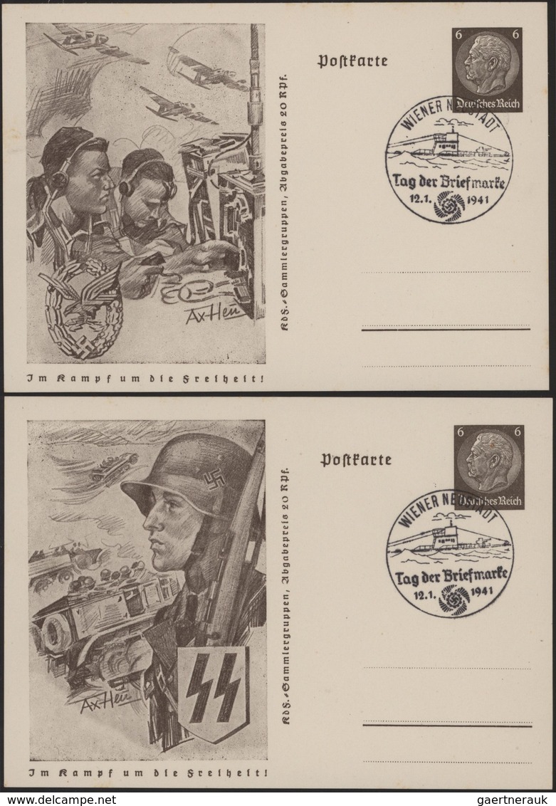 Deutsches Reich - Ganzsachen: 1941, Komplette Serie Von Ganzsachenbildpostkarten Wst. Hindenburg 6 ( - Other & Unclassified