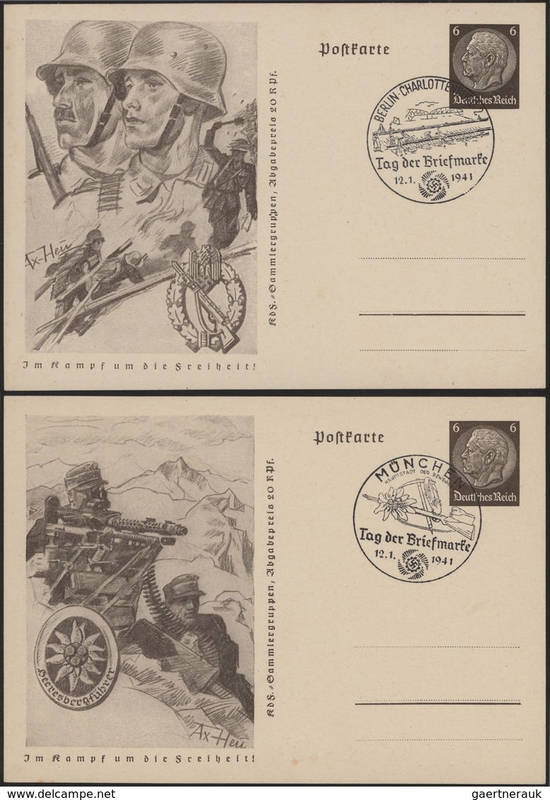 Deutsches Reich - Ganzsachen: 1941, Komplette Serie Von Ganzsachenbildpostkarten Wst. Hindenburg 6 ( - Other & Unclassified