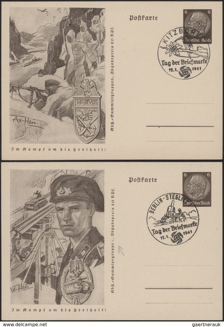 Deutsches Reich - Ganzsachen: 1941, Komplette Serie Von Ganzsachenbildpostkarten Wst. Hindenburg 6 ( - Other & Unclassified