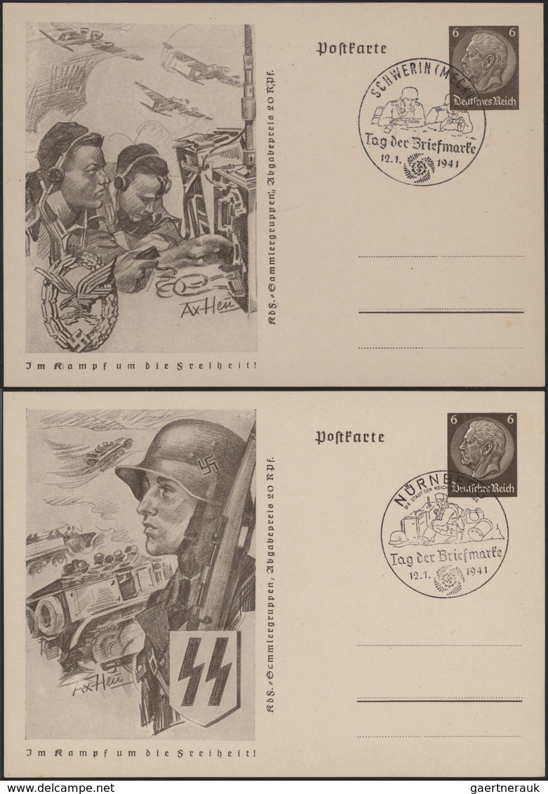 Deutsches Reich - Ganzsachen: 1941, Komplette Serie Von Ganzsachenbildpostkarten Wst. Hindenburg 6 ( - Other & Unclassified