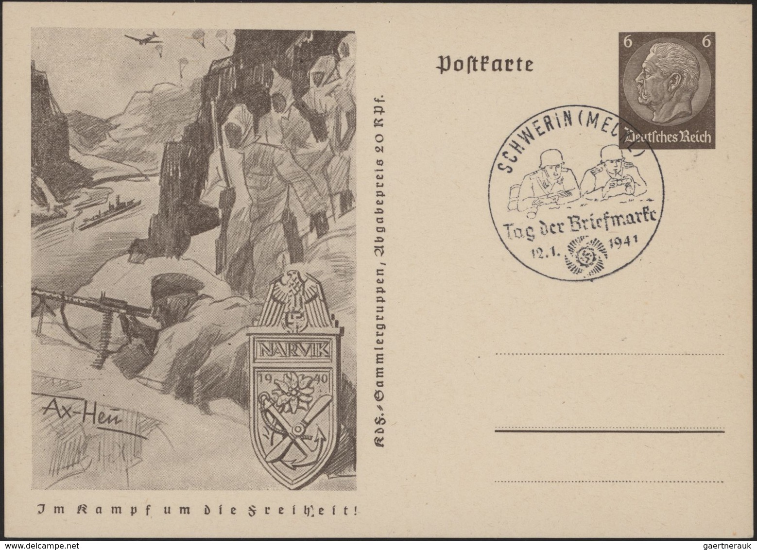 Deutsches Reich - Ganzsachen: 1941, Fast Komplette Serie Von Ganzsachenbildpostkarten Wst. Hindenbur - Other & Unclassified