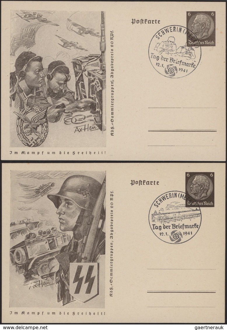 Deutsches Reich - Ganzsachen: 1941, Fast Komplette Serie Von Ganzsachenbildpostkarten Wst. Hindenbur - Sonstige & Ohne Zuordnung