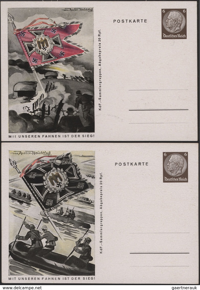 Deutsches Reich - Ganzsachen: 1941, Komplette Serie Von 8 Ganzsachenbildpostkarten Wst. Hindenburg M - Other & Unclassified