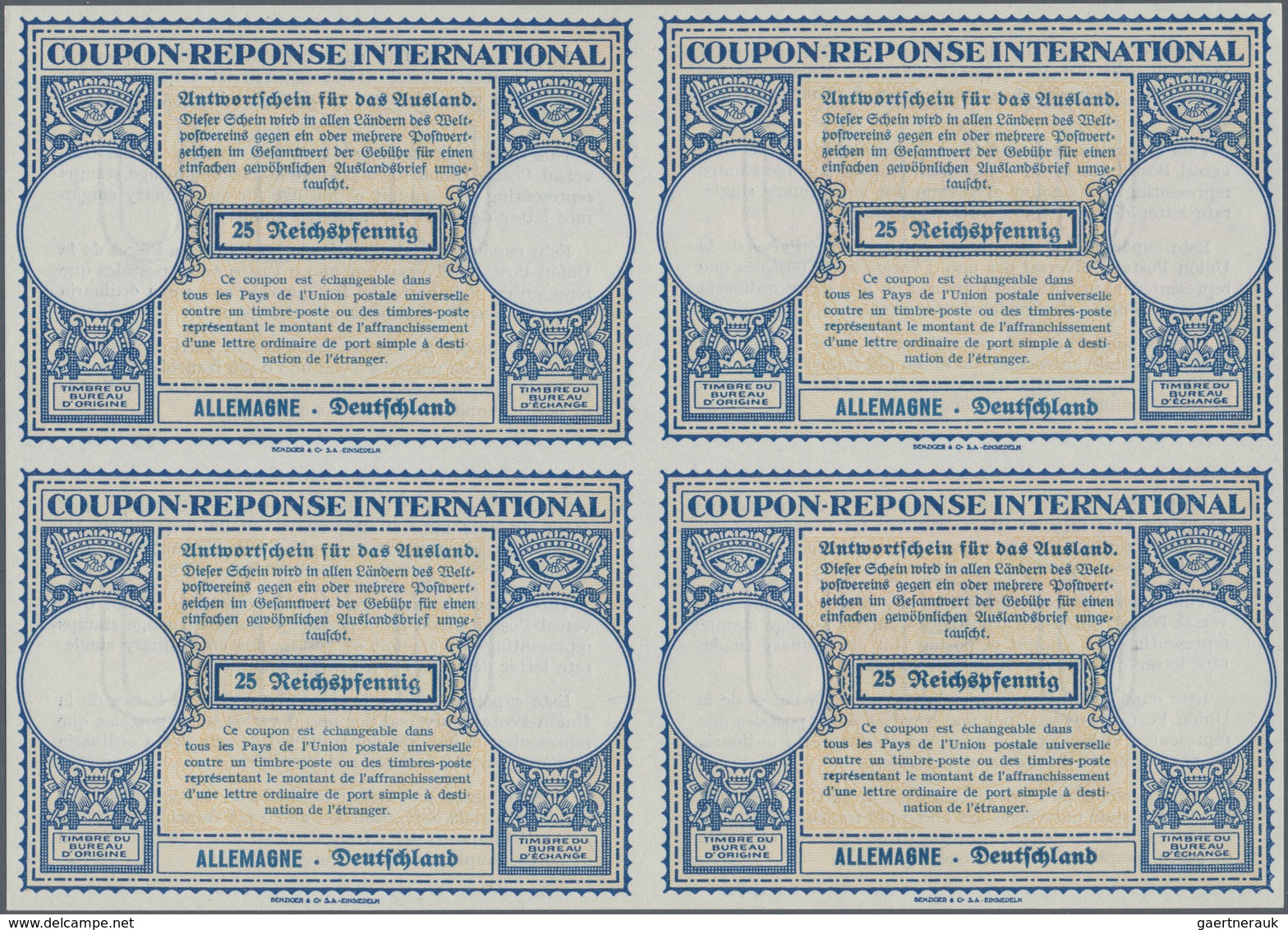 Deutsches Reich - Ganzsachen: 1930. Internationaler Antwortschein 25 Reichspfennig (Typ London) In E - Andere & Zonder Classificatie