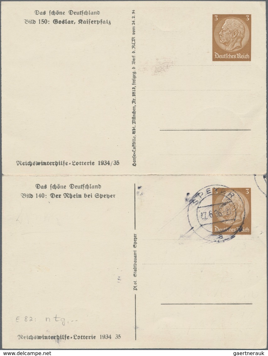 Deutsches Reich - Privatganzsachen: 1934, Blankogestempelte Doppelkarte 3+3 Pf Hindenburg "Das Schön - Other & Unclassified