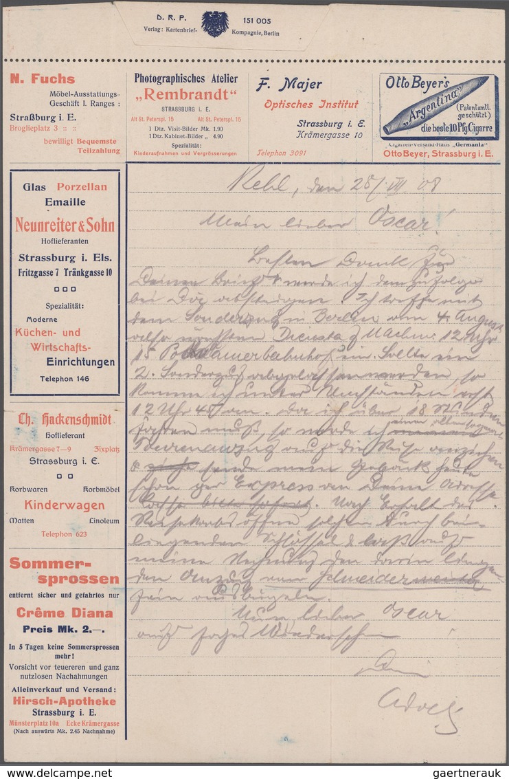 Deutsches Reich - Privatganzsachen: 1905, Werbeanzeigen-Kartenbrief 5 Pf. Germania Mit Innen HAN "D. - Sonstige & Ohne Zuordnung