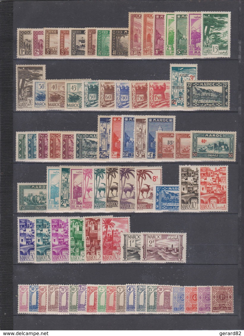 MAROC TRES BON LOT DE  TIMBRES N**  ENTRE 1917/55 2 SCANS A VOIR - Maroc (1956-...)