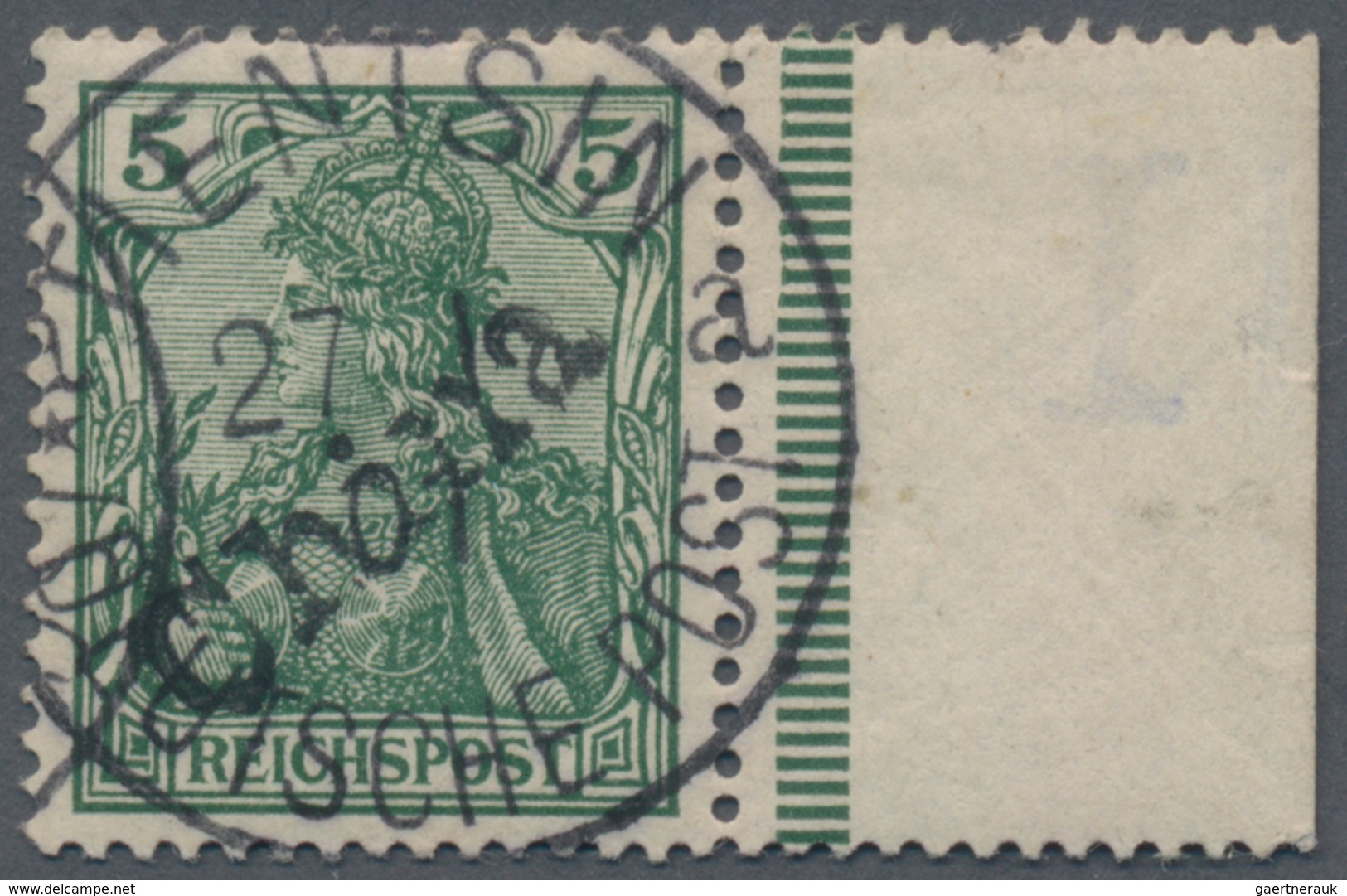 Deutsche Post In China: 1900, 5 Pfg. Reichspost Mit Handstempel-Aufdruck Und Gefälligkeitsstempel "T - China (kantoren)