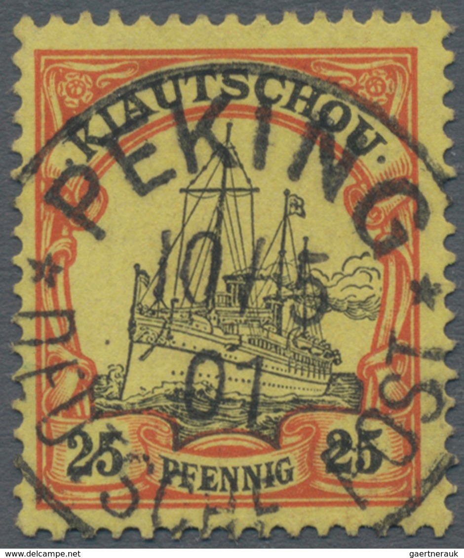 Deutsche Post In China: 1900, Freimarke Von Kiautschou 25 Pf Schiffszeichnung, Petschili Ausgabe, Sa - China (offices)