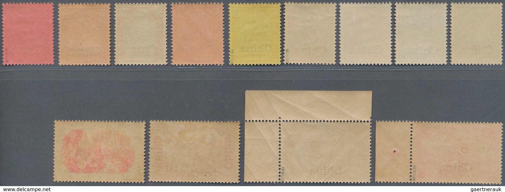 Deutsche Post In China: 1901, Germania Reichspost, 3 Pfg. Bis 5 Mark, Komplette Serie Von 13 Werten, - China (kantoren)