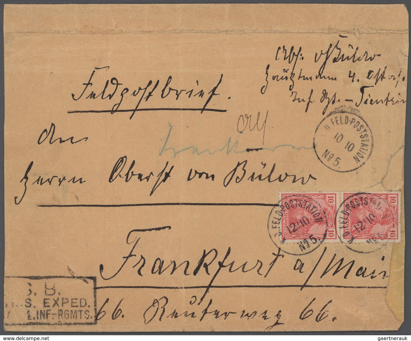 Deutsche Post In China: 1900, PETSCHILI, 10 Pf Germania Reichspost Im Senkrechten Paar Auf Nicht Gan - Deutsche Post In China