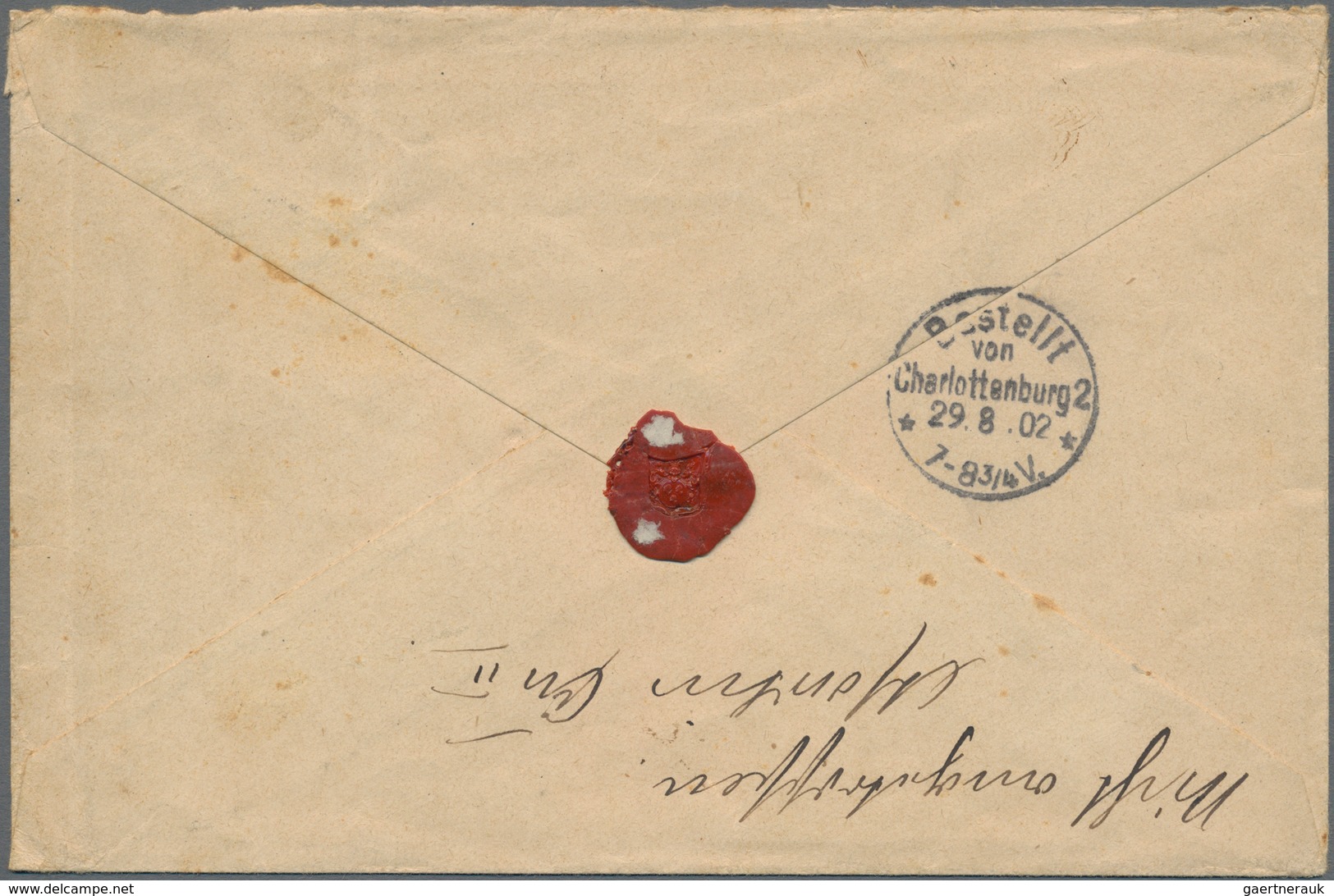 Deutsche Post In China - Stempel: 1902 (14.7.), "SCHANHAIKWAN DEUTSCHE POST" Auf Gesiegeltem R-Brief - China (kantoren)