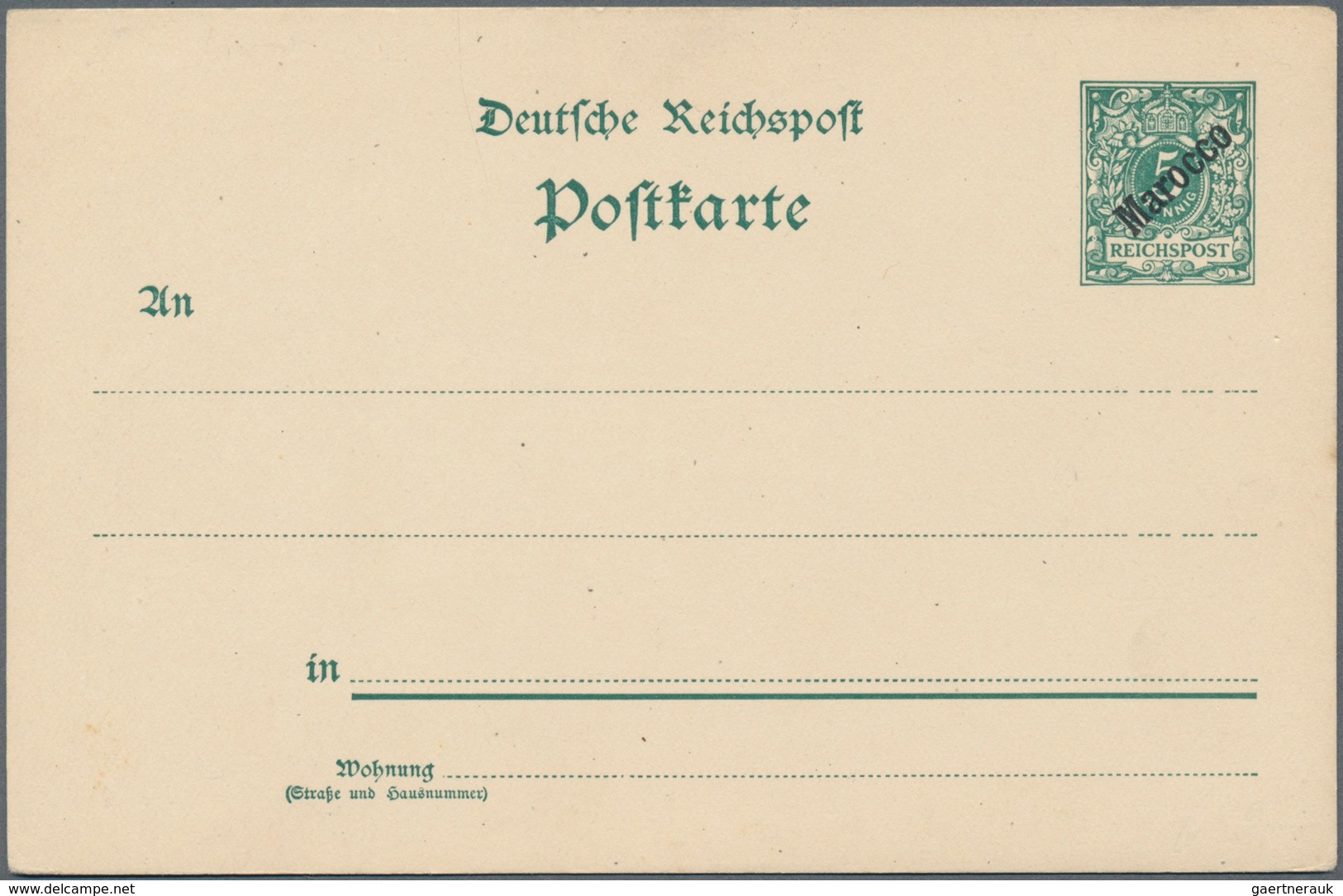 Deutsche Post In Marokko - Ganzsachen: 1899, Vier Verschiedene Ungebrauchte Ganzsachenkarten (davon - Morocco (offices)