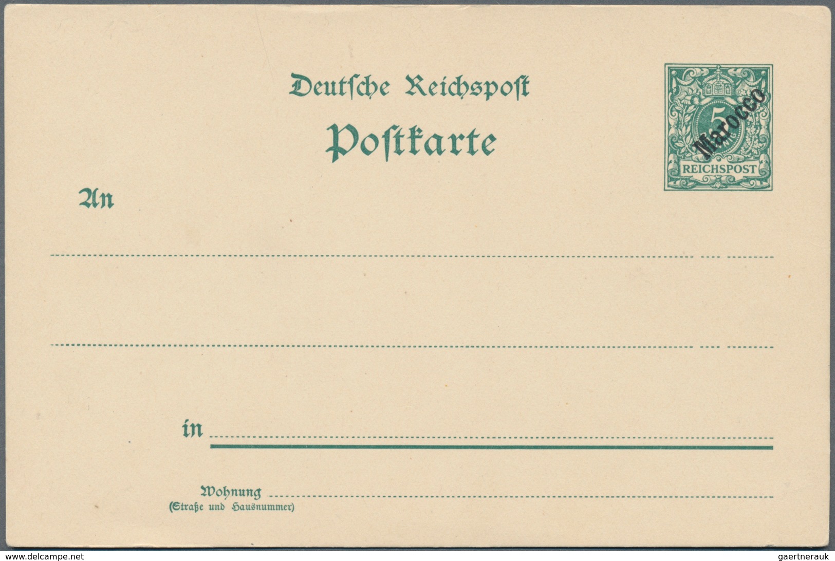 Deutsche Post In Marokko - Ganzsachen: 1899, Vier Verschiedene Ungebrauchte Ganzsachenkarten (davon - Marokko (kantoren)