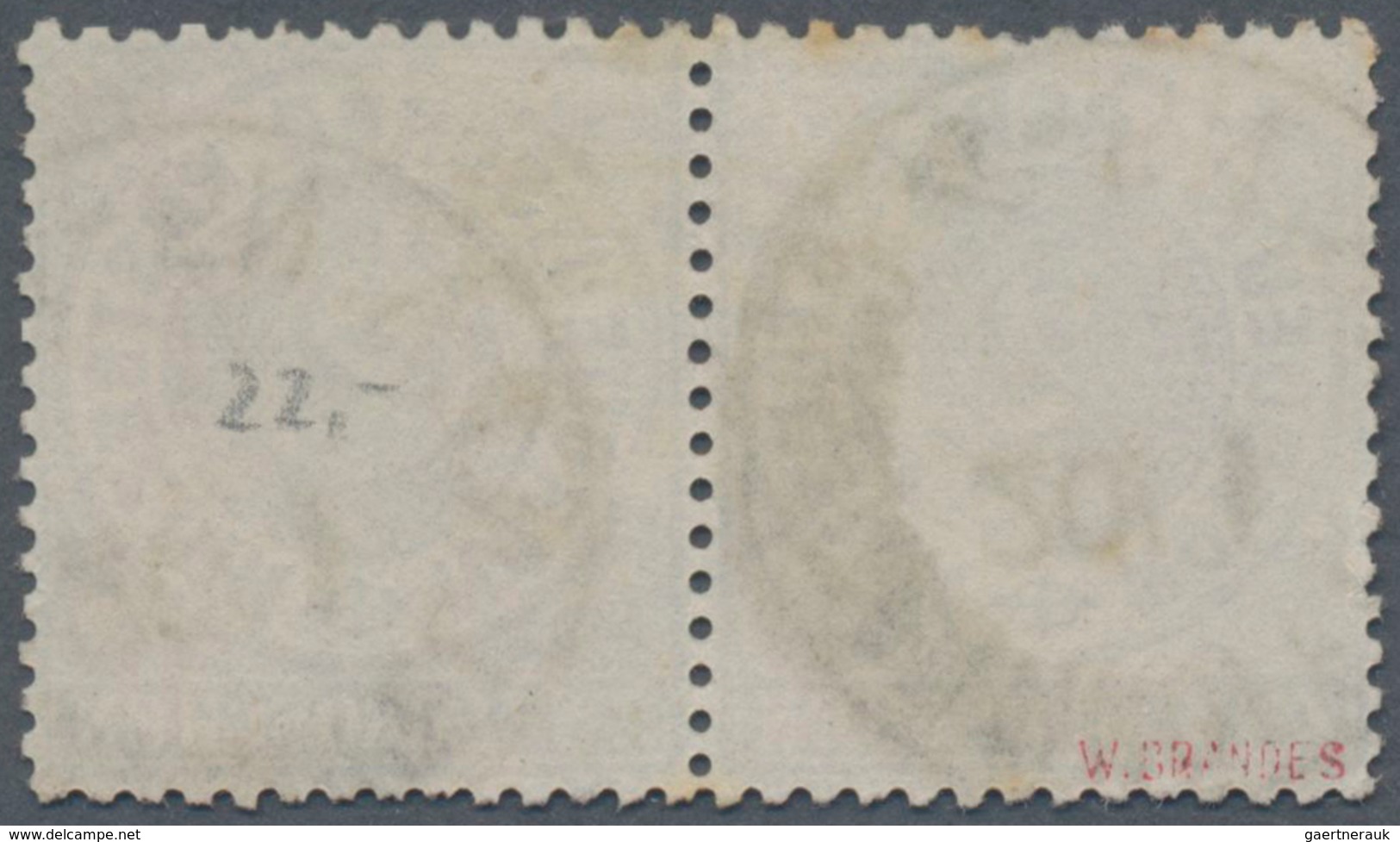 Deutsche Post In Der Türkei - Vorläufer: 1871, NDP 2 Gr. Graublau Im Waagerechten Paar Entwertet Mit - Turkse Rijk (kantoren)