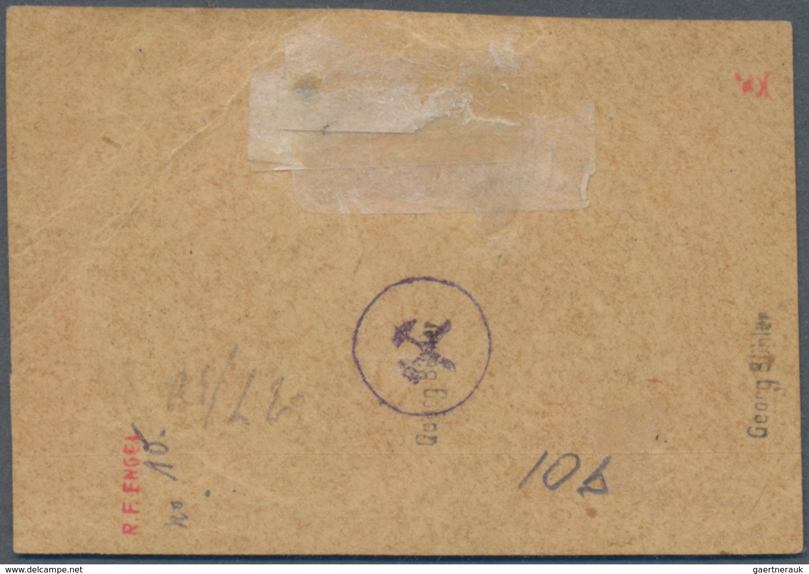 Deutsche Post In Der Türkei: 1889, 2½ PIA Auf 50 Pf. Krone/Adler In Lilabraun, Waagerechtes Paar Mit - Turkey (offices)