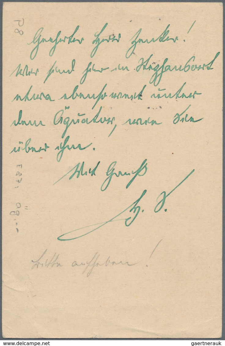 Deutsch-Neuguinea - Ganzsachen: 1908, Bedarfs- Und Portogerecht Gebrauchte Ganzsachenpostkarte Wst. - Deutsch-Neuguinea