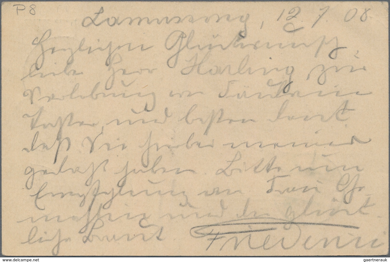 Deutsch-Neuguinea - Besonderheiten: 1908 (23.8.), 5 Pfg. GA-Karte Des Ethnographen Dr. Georg Frieder - German New Guinea