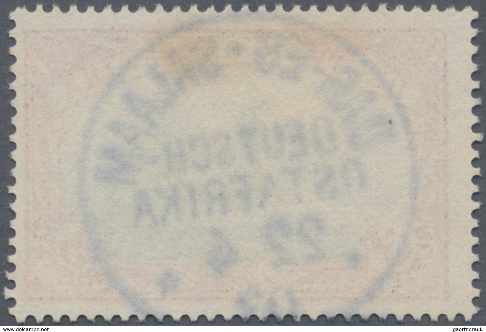 Deutsch-Ostafrika: 1901, 3 R. Dunkelrot/grünschwarz Mit "Retusche Der Wolke über Dem Bug" (Feld 1) M - Duits-Oost-Afrika