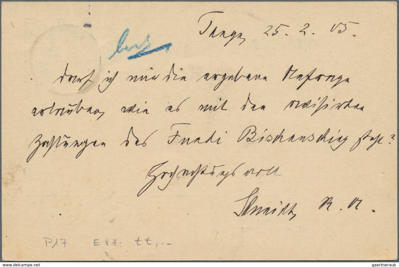 Deutsch-Ostafrika - Ganzsachen: 1905, Bedarfs- Und Portogerecht Verwendete Ganzsachenpostkarte Wst. - German East Africa