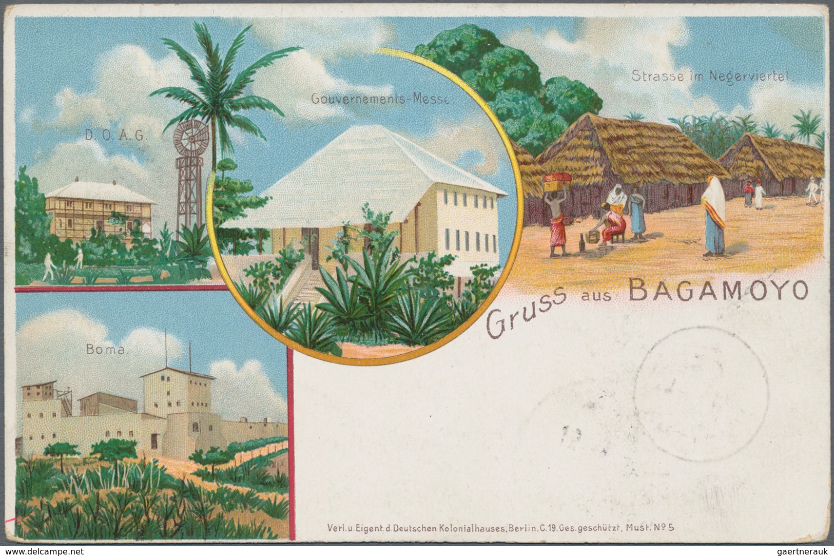 Deutsch-Ostafrika - Ganzsachen: 1898/99, vier gebrauchte private Ganzsachenpostkarten alle mit Wst.
