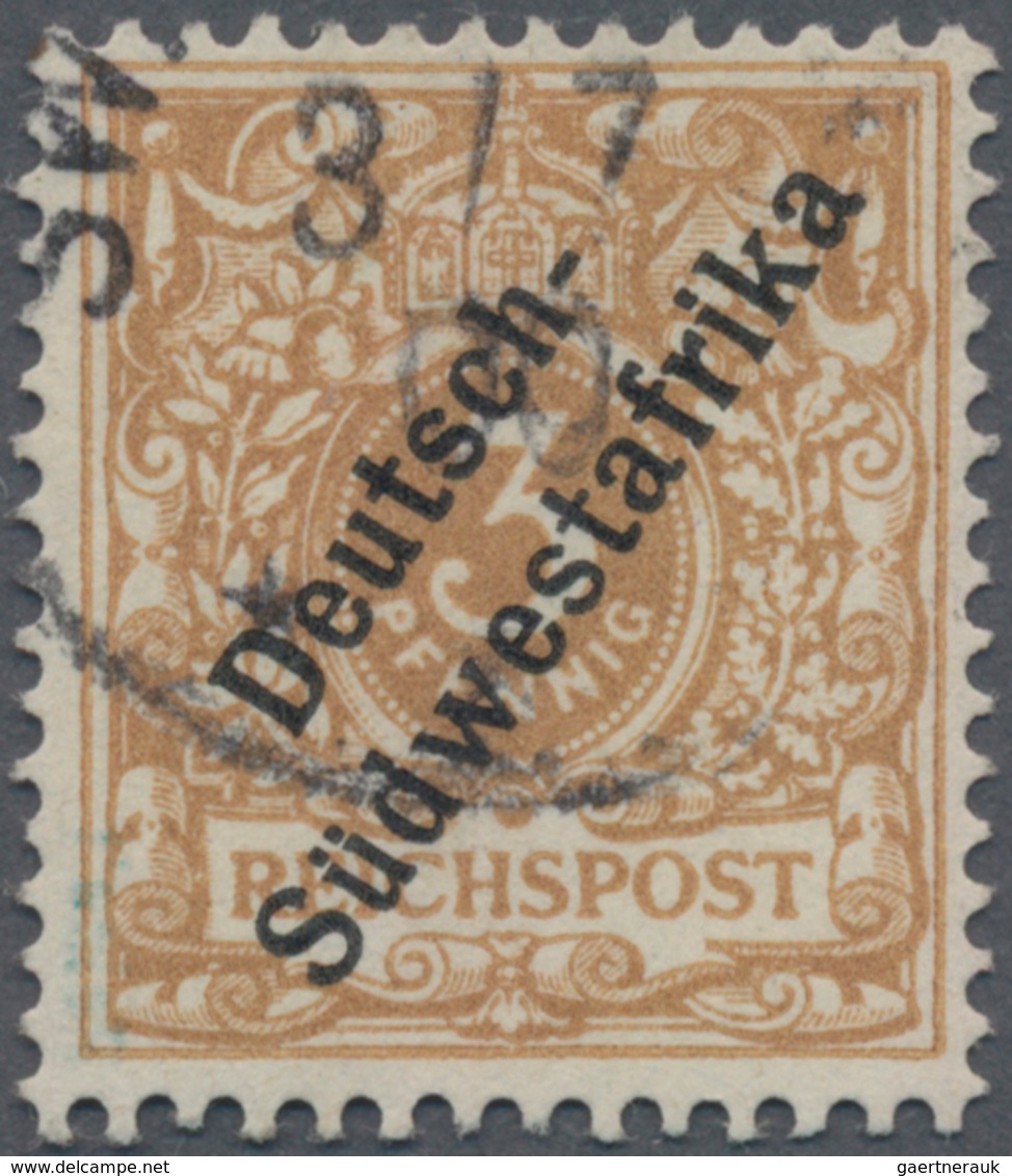 Deutsch-Südwestafrika: 1898, 3 Pfg. Hellocker, Farbfrisches Exemplar In Guter Zähnung, Gestempelt "S - German South West Africa