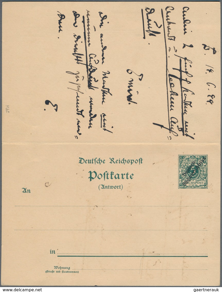 Deutsch-Südwestafrika - Ganzsachen: 1899, Bedarfs- Und Portogerecht Verwendete Ganzsachenpostkarte M - Africa Tedesca Del Sud-Ovest