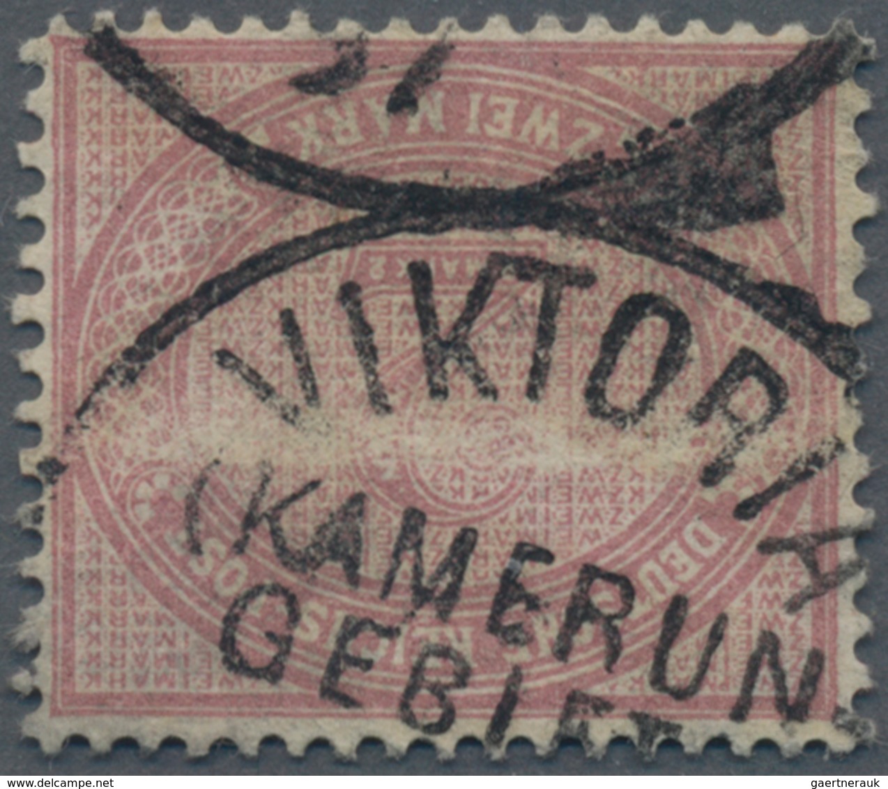 Deutsche Kolonien - Kamerun-Vorläufer: 1887/89, 2 Mark Innendienst Mittelrosalila Mit Klarem Teilabs - Kamerun