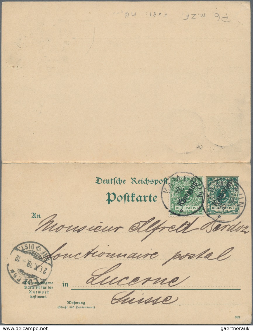 Deutsche Kolonien - Kamerun - Ganzsachen: 1899, Bedarfs- Und Portogerecht Gebrauchte Ganzsachenpostk - Cameroun