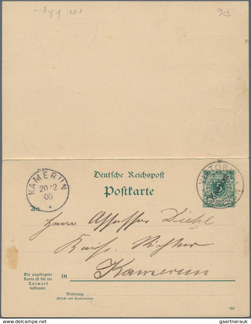 Deutsche Kolonien - Kamerun - Ganzsachen: 1900, Bedarfs- Und Portogerecht Gebrauchte Ganzsachenpostk - Kameroen