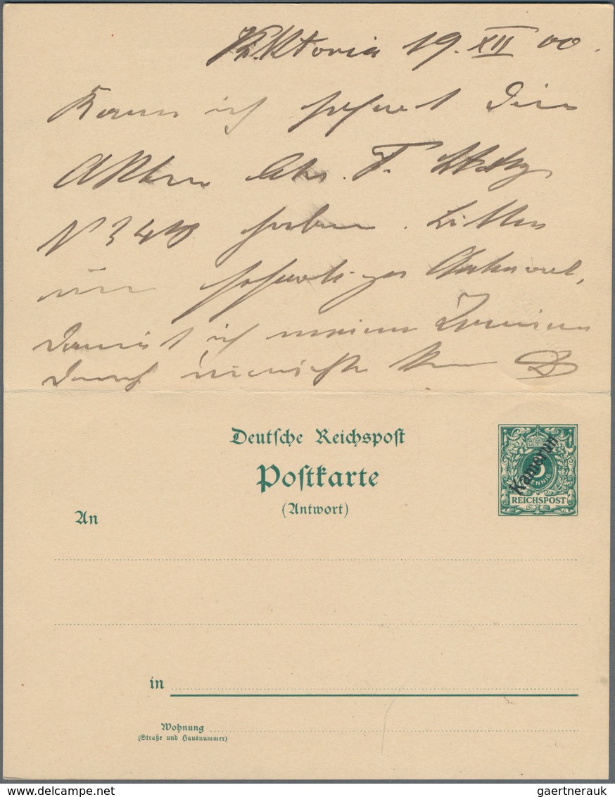 Deutsche Kolonien - Kamerun - Ganzsachen: 1900, Bedarfs- Und Portogerecht Gebrauchte Ganzsachenpostk - Kamerun