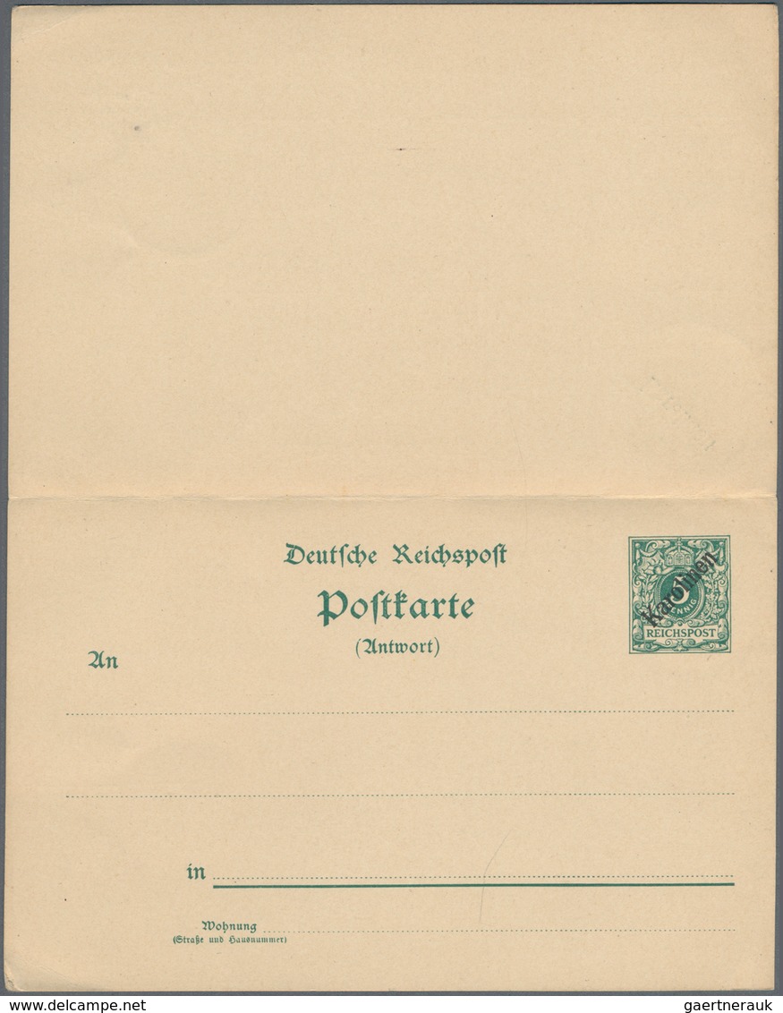 Deutsche Kolonien - Karolinen - Ganzsachen: 1899, kompletter gebrauchter Ganzsachenpostkartensatz de